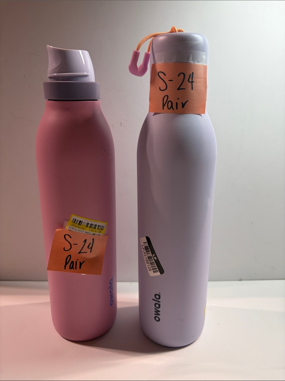 Used Owala 24 oz FreeSip Water Bottle with Straw - Set of 2